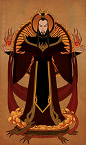 Fire Lord Azulon's portrait represents him as a young man.