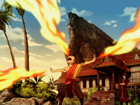 Aang firebending