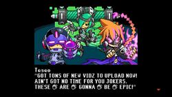 Teseo's appearance in Mighty Gunvolt Burst.