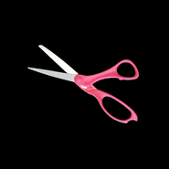 A pair of pink scissors, vaguely resembling the Safety Scissors.