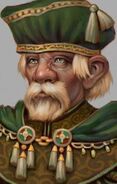 Quaid, a gnomish travelling merchant with a broken wagon. Seems to be wary of you, and is fond of "A Fortnight!"