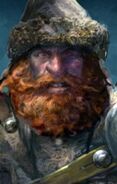 Arnolinus, gruff dwarven merchant within the Armorer/Fletcher Shop.