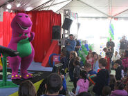 Barney at Sprout Launch Party April 4, 2005