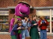 Barney and the children go on a camera safari.