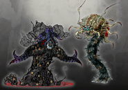 Artwork of Gomorrah and Scolopendra for the first Bayonetta.