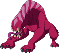 An adult dark pink Vulpimancer