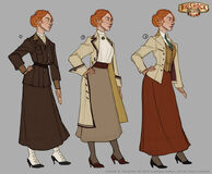 Concept art of Rosalind's dress.