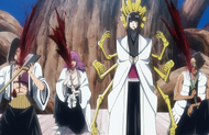 Nimaiya, Kirinji, and Hikifune kill themselves to break the Blood Oath's Seal.