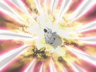 Aizen is attacked with Higa Zekkō.