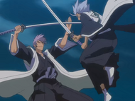 Hitsugaya attacks Gin.