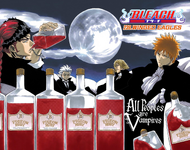 The color spread cover of chapter 239, featuring Ichigo, Renji, Urahara, and Hitsugaya dressed up as vampires.