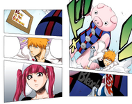 Ichigo, Riruka, and Mr. Pork on the cover of Chapter 435.