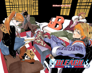 The color spread cover of chapter 162, featuring Ichigo and his friends.