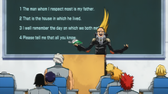 Eijiro in Present Mic's class.