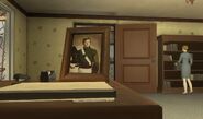 Hank Keirsey's portrait in the 'Mason' house in Nuketown