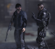 Soap giving Price his M1911 back at the end of the level.