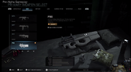 The P90 in the weapon selection menu