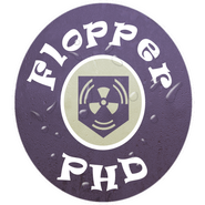 The PhD Flopper logo.