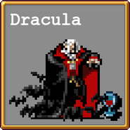 Dracula's select profile in Vampire Survivors.