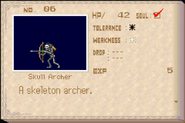 Skull Archer enemy list entry from Aria of Sorrow.