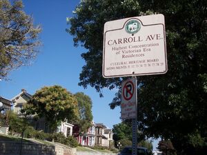 Entrance to 1300 block of Carroll Avenue