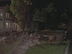 The foundation of the manor, after Piper "vanished" it. ("House Call")