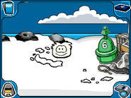 The puffle at the Beach