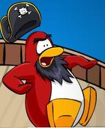 Rockhopper scared by the Snow Cannon 3000