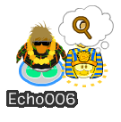 A gold puffle searching for Golden Nuggets