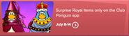 An advertisement of the event seen on Club Penguin's homepage