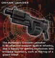 Kestrel grenade launcher in Renegade database