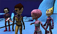 The Lyoko Warriors in the Ice Sector in a cutscene.