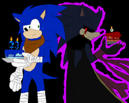 JC celebrating Sonic's 23rd birthday with Boom!Sonic and X.