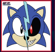 Sonic.exe making an appearance in the fanart section of IDW's Sonic the Hedgehog #26.