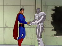 Superman Steel handshake