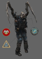 Concept art of the Twitcher in Dead Space 3.