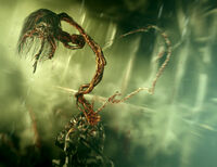 Concept art of the Grabber Necromorph found in Dead Space: Extraction.