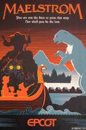 Maelstrom attraction poster produced for the Epcot Experience Center poster collection