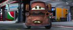 Mater feeling guilty for making McQueen lose the race.