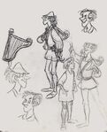 Milt Kahl's drawings of Taran and Fflewddur Fflam