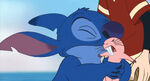 Stitch sniffing Rufus