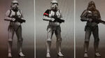 Costume design for the First Order Stormtroopers.