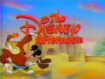 The title card for The Disney Afternoon, featuring Mickey Mouse and Launchpad McQuack