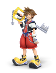 Sora's Kingdom Hearts design artwork on Super Smash Bros. Ultimate