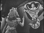 Sterling Holloway playing the Cheshire Cat alongside Kathryn Beaumont (Alice) for a preview of Alice in Wonderland on The Fred Waring Show on March 18, 1951.