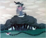 Alice after her growth spurt, by Mary Blair.