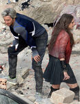 Set photo with her brother Quicksilver