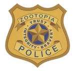 The police force's official badge.