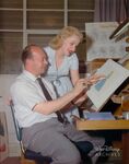 Costa discussing the design of Princess Aurora with Marc Davis.