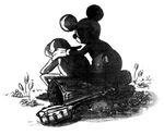 Mickey comforting Kermit over the loss of his original performer and creator Jim Henson